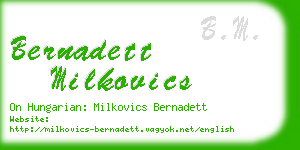 bernadett milkovics business card